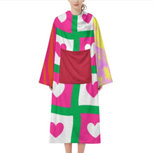 Charger l'image dans la galerie, Peignoir de nuit unisexe à manches longues en peluche confortable LYQ129 personnalisée avec prénom motif texte (conception multi-images)