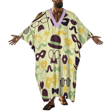 Charger l'image dans la galerie, Peignoir homme col V manches papillon YKL01 personnalisée avec prénom motif texte (conception multi-images)