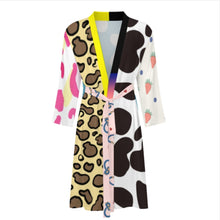 Charger l'image dans la galerie, Peignoir homme LM003 peignoir de pyjama fin et confortable personnalisée avec prénom motif texte (conception multi-images)