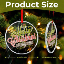 Charger l'image dans la galerie, Pendentif décoratif circulaire en verre pour sapin de Noël personnalisée avec prénom motif texte