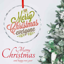 Charger l'image dans la galerie, Pendentif décoratif circulaire en verre pour sapin de Noël personnalisée avec prénom motif texte