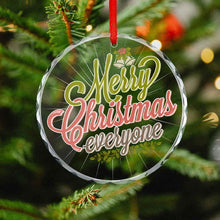 Charger l'image dans la galerie, Pendentif décoratif circulaire en verre pour sapin de Noël personnalisée avec prénom motif texte