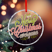 Charger l'image dans la galerie, Pendentif décoratif circulaire en verre pour sapin de Noël personnalisée avec prénom motif texte