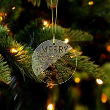 Charger l'image dans la galerie, Pendentif décoratif en acrylique pour sapin de Noël plusieurs styles disponibles (forme circulaire, amour, Noël) personnalisé avec photo texte prénom