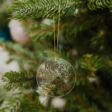 Charger l'image dans la galerie, Pendentif décoratif en acrylique pour sapin de Noël plusieurs styles disponibles (forme circulaire, amour, Noël) personnalisé avec photo texte prénom