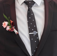 Charger l'image dans la galerie, Pinces à cravate (lot de 2 avec différents motifs) personnalisée avec prénom motif texte