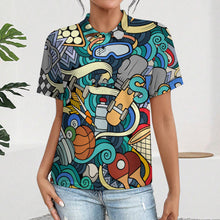 Charger l'image dans la galerie, Polo femme à épaules droites et patte de boutonnage LTPL22 personnalisé avec photo texte prénom (conception une image)