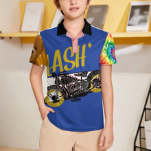 Charger l'image dans la galerie, Polo à manches courtes Petits Garçons 3-16 ans J62T personnalisée avec prénom motif texte (conception multi-images)