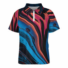 Charger l'image dans la galerie, Polo homme manches courtes Sport tee shirt avec zip LTPL20 personnalisé avec texte motif photo (conception une image)