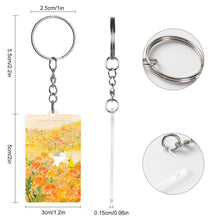 Charger l'image dans la galerie, Porte-clés en acrylique transparent (impression recto) personnalisé avec photo texte prénom