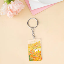 Charger l'image dans la galerie, Porte-clés en acrylique transparent (impression recto) personnalisé avec photo texte prénom