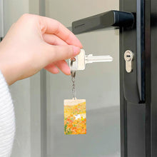 Charger l'image dans la galerie, Porte-clés en acrylique transparent (impression recto) personnalisé avec photo texte prénom