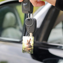 Charger l'image dans la galerie, Porte-clés en acrylique transparent de 3 mm d'épaisseur impression recto-verso personnalisée avec prénom motif texte