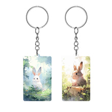 Charger l'image dans la galerie, Porte-clés en acrylique transparent de 3 mm d'épaisseur impression recto-verso personnalisée avec prénom motif texte