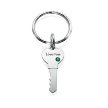 Charger l'image dans la galerie, Porte-clés pour couple K0001 personnalisé avec photo texte prénom
