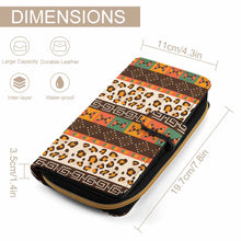 Charger l'image dans la galerie, Portefeuille à deux volets en cuir pour femmes et hommes personnalisé avec photo texte prénom