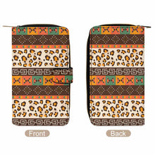 Charger l'image dans la galerie, Portefeuille à deux volets en cuir pour femmes et hommes personnalisé avec photo texte prénom