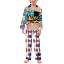 Charger l'image dans la galerie, Pyjama enfant manches longues SDS059 ensemble de nuit deux pièces personnalisée avec prénom motif texte (conception multi-images)
