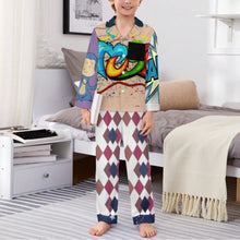 Charger l'image dans la galerie, Pyjama enfant manches longues SDS059 ensemble de nuit deux pièces personnalisée avec prénom motif texte (conception multi-images)