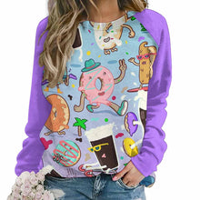 Charger l'image dans la galerie, RH Sweat-Shirts col rond raglan femme Personnalisé avec photo logo et texte (Image unique)