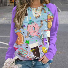 Charger l'image dans la galerie, RH Sweat-Shirts col rond raglan femme Personnalisé avec photo logo et texte (Image unique)