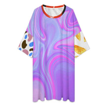 Charger l'image dans la galerie, Robe à manches courtes irrégulière pour femme TXLD429 personnalisée avec prénom motif texte (conception multi-images)