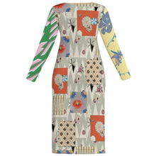 Charger l'image dans la galerie, Robe à manches longues grande taille pour femme MXLD01 personnalisée avec prénom motif texte (conception multi-images)