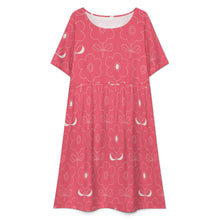 Charger l'image dans la galerie, Robe ample à manches courtes et col rond pour femme B16Q personnalisé avec photo texte prénom (conception une image)