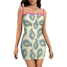 Charger l'image dans la galerie, Robe bustier bustier femme LM450 personnalisée avec prénom motif texte (conception multi-images)