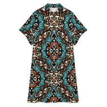 Charger l'image dans la galerie, Robe chemise mi-longue à revers femme B15Q personnalisé avec photo texte prénom (conception une image)