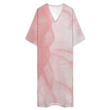 Charger l'image dans la galerie, Robe de chambre style méditerranéen à col en V et manches courtes YKL06 pour femme personnalisé avec photo texte prénom (conception une image)