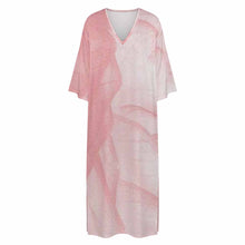 Charger l'image dans la galerie, Robe de chambre style méditerranéen à col en V et manches courtes YKL06 pour femme personnalisé avec photo texte prénom (conception une image)