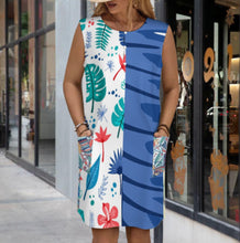 Charger l'image dans la galerie, Robe gilet femme LM456 avec 2 grandes poches personnalisée avec prénom motif texte (conception multi-images)