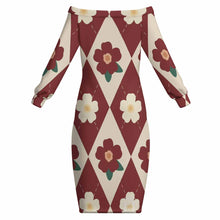 Charger l'image dans la galerie, Robe longue à épaules dénudées pour femme MXLD personnalisé avec photo texte prénom (conception une image)