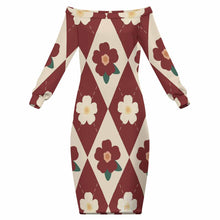 Charger l'image dans la galerie, Robe longue à épaules dénudées pour femme MXLD personnalisé avec photo texte prénom (conception une image)