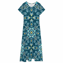 Charger l'image dans la galerie, Robe longue d'été col V femme A83Q personnalisé avec photo texte prénom