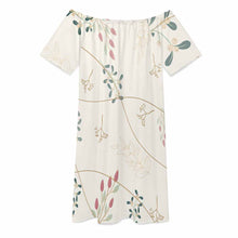 Charger l'image dans la galerie, Robe à épaules dénudées pour femmes F9Q tenue d'été décontractée sexy à la mode personnalisée avec prénom motif texte