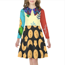 Charger l'image dans la galerie, Robe à manches longues pour fille Robe trapèze F6Q personnalisé avec photo texte prénom (conception multi-images)