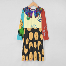 Charger l'image dans la galerie, Robe à manches longues pour fille Robe trapèze F6Q personnalisé avec photo texte prénom (conception multi-images)