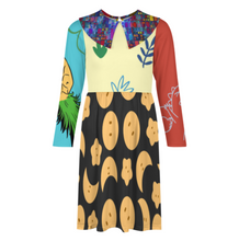 Charger l'image dans la galerie, Robe à manches longues pour fille Robe trapèze F6Q personnalisé avec photo texte prénom (conception multi-images)