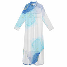 Charger l'image dans la galerie, Robe chemise longue classique pour femme B9S personnalisé avec photo texte prénom