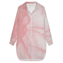 Charger l'image dans la galerie, Robe chemise manches longues femme KCS personnalisé avec photo texte prénom