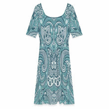 Charger l'image dans la galerie, Robe d'été élégante pour femme F25Q robe trapèze à manches 1/2 personnalisé avec photo texte prénom