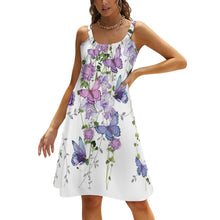 Charger l'image dans la galerie, Robe de plage été imprimé chic sans manches à bretelles femme grande taille AQ personnalisée avec photo logo motif texte (impression des multi-images)