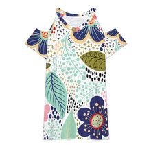 Charger l'image dans la galerie, Robe femme col V épaules dénudées manches courtes ANQ personnalisée avec texte motif photo