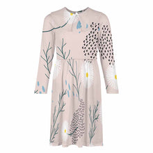 Charger l'image dans la galerie, Robe fille à manches longues en jersey robe trapèze F6Q personnalisée avec texte motif photo (conception une image)