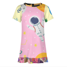 Charger l'image dans la galerie, Robe fille robe à manches courtes F5Q personnalisée avec prénom motif texte (conception multi-images)