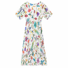 Charger l'image dans la galerie, Robe midi femme taille haute col pétale F31Q personnalisé avec photo texte prénom (conception une image)