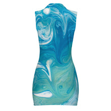 Charger l'image dans la galerie, Robe polo femme robe en jersey sans manches avec zip MSYX066 personnalisé avec photo texte prénom (conception une image)