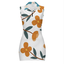 Charger l'image dans la galerie, Robe polo sans manches pour femme Robe en jersey NWXPO avec fermeture éclair personnalisée avec prénom motif texte (conception multi-images)